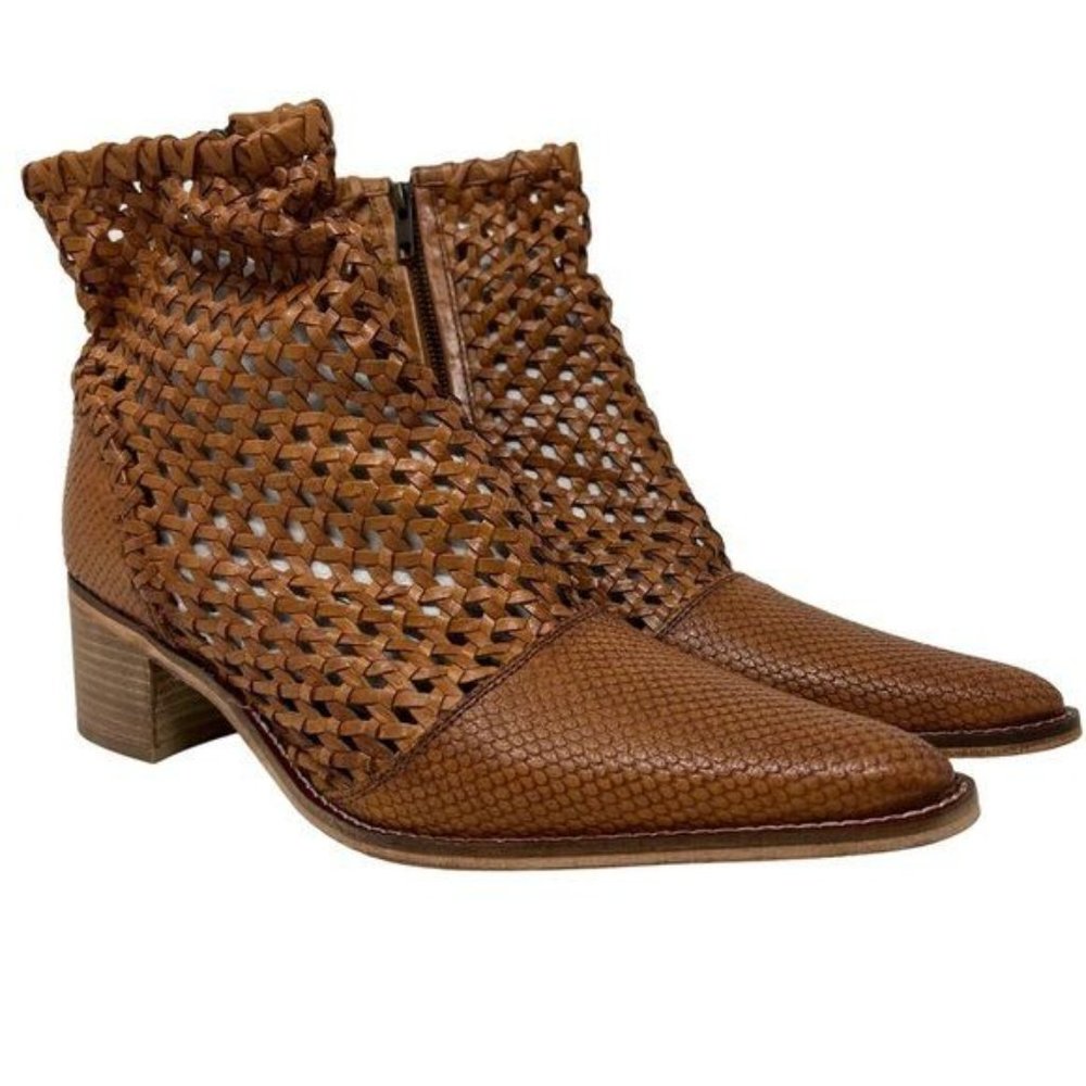 Free People In the Loop Basket Weave Woven Western Boot - Picture 3 of 7